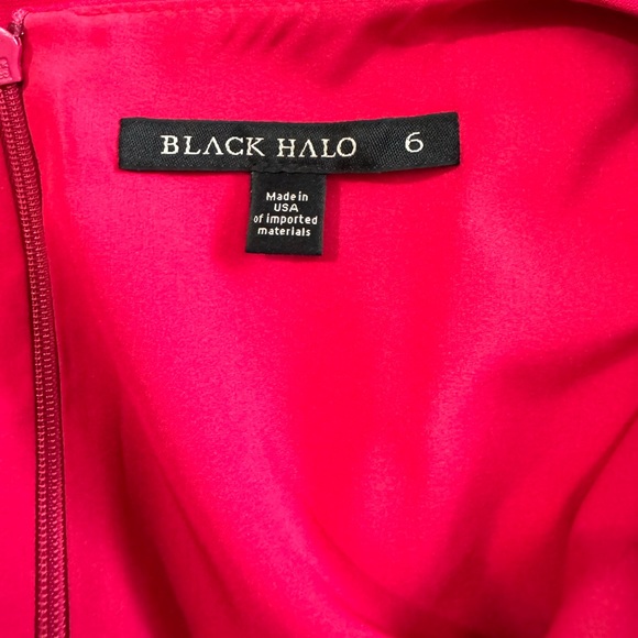 BLACK HALO | $435 Jackie O Asymmetric Half-Sleeve Belted Jumpsuit, Size 6 - Picture 8 of 13